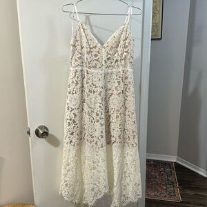 Lulus White Lace Bridal Little White Dress NWT